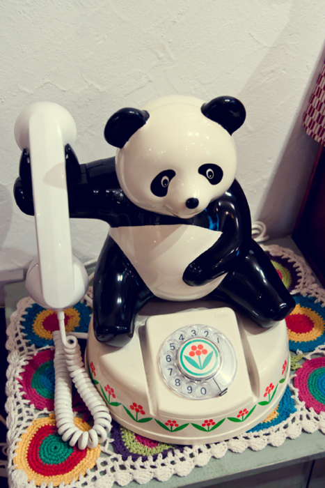 Telefone Retrô Panda / Imagens Fofas para Tumblr, We Heart it, etc