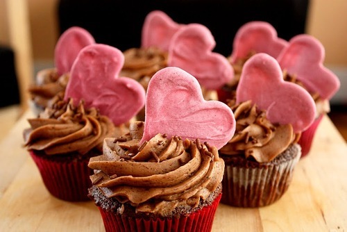 Cupcakes Coração / Imagens Fofas para Tumblr, We Heart it, etc