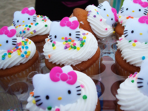 Cupcakes da Hello Kitty / Imagens Fofas para Tumblr, We Heart it, etc